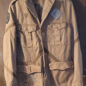 Vintage Y2K Boho Embroidered Jacket Size Medium